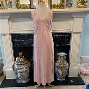 NWT “a. New day” light Rose/pink slip dress W/.rhinestone trim